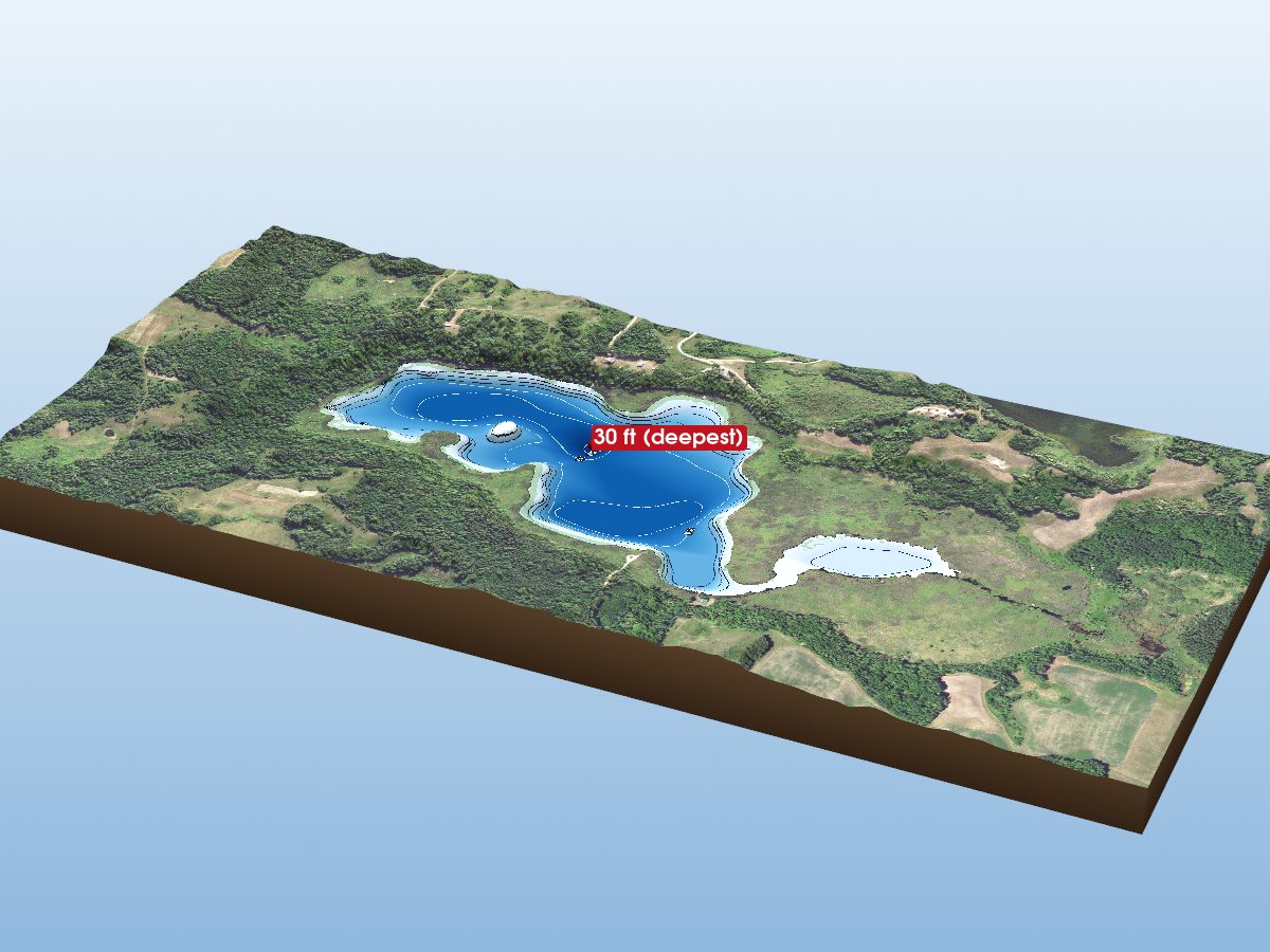 Depth map of Falk Lake