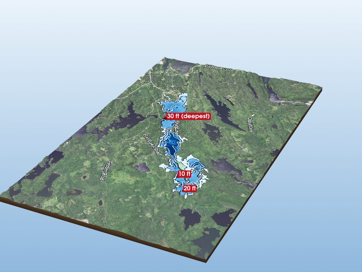 Depth map of Fall Lake