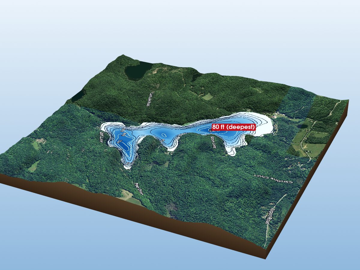 Depth map of Faraday Lake