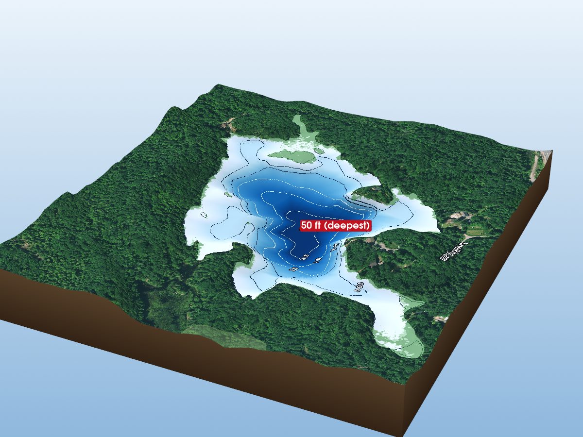 Depth map of Faris Lake