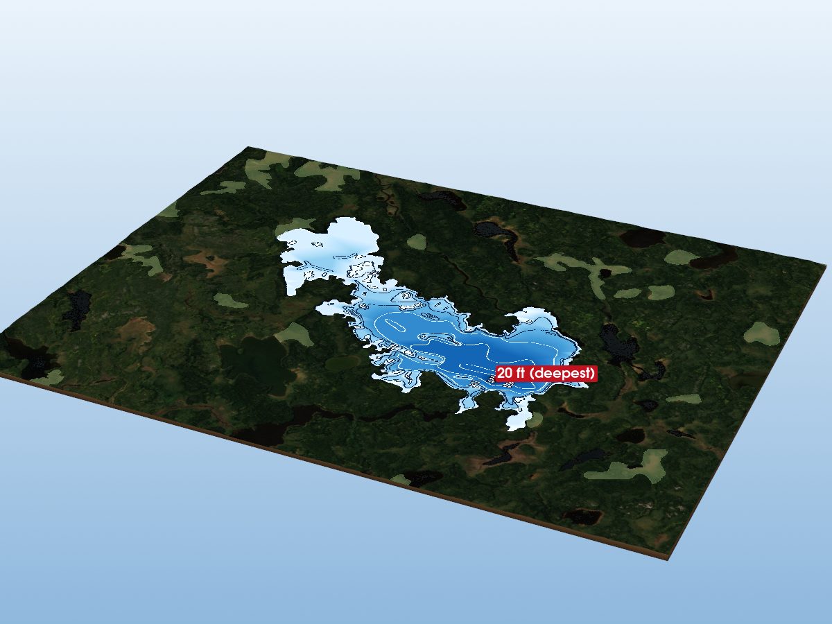 Depth map of Farner Lake