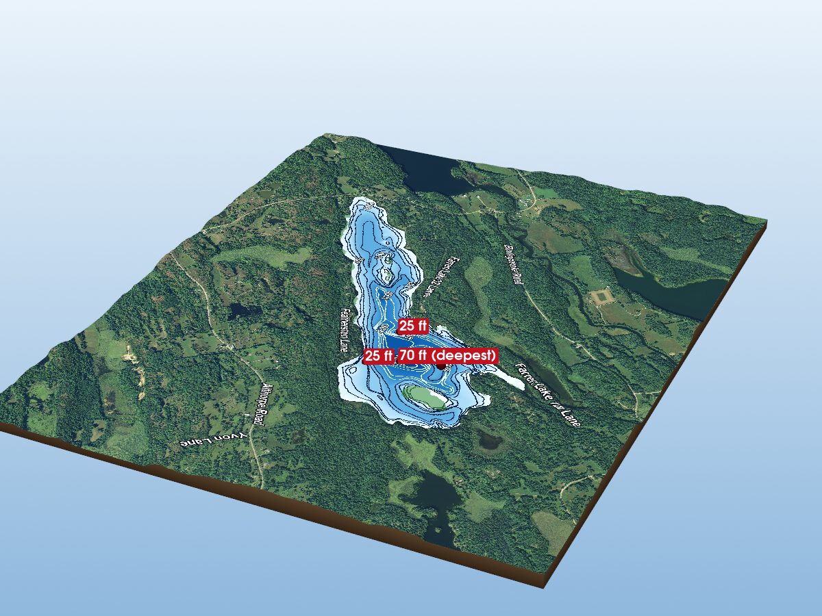 Depth map of Farren Lake