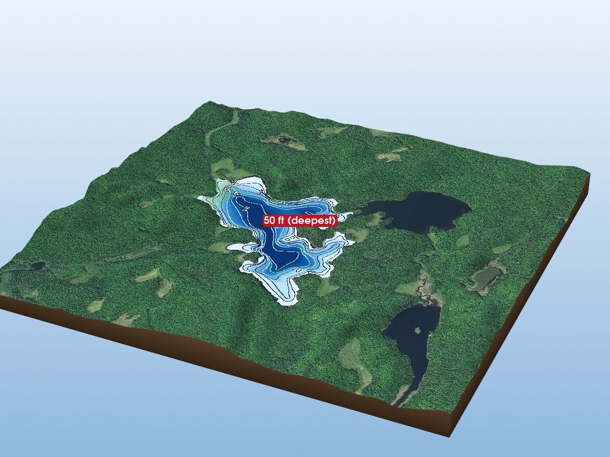 Depth map of Fassett Lake