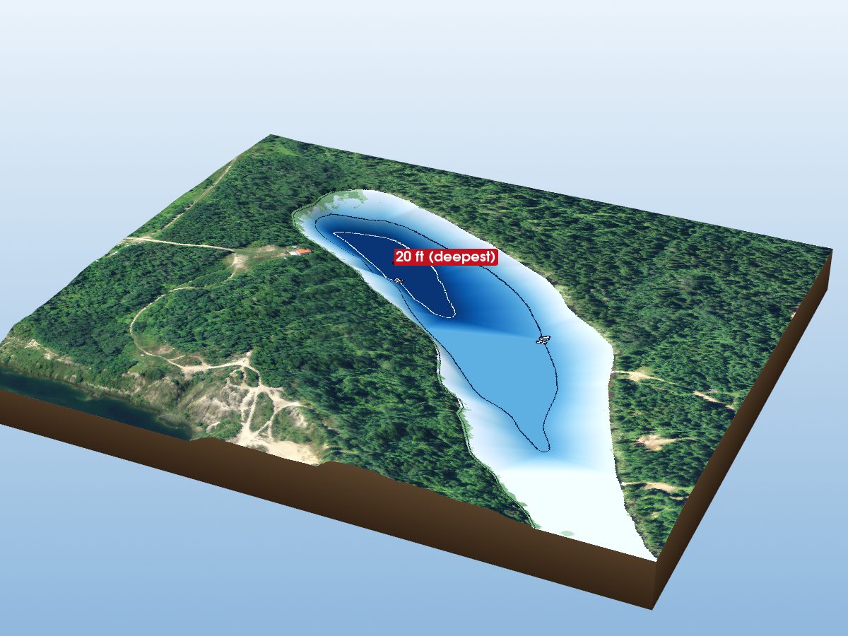 Depth map of Fauquier Lake 6
