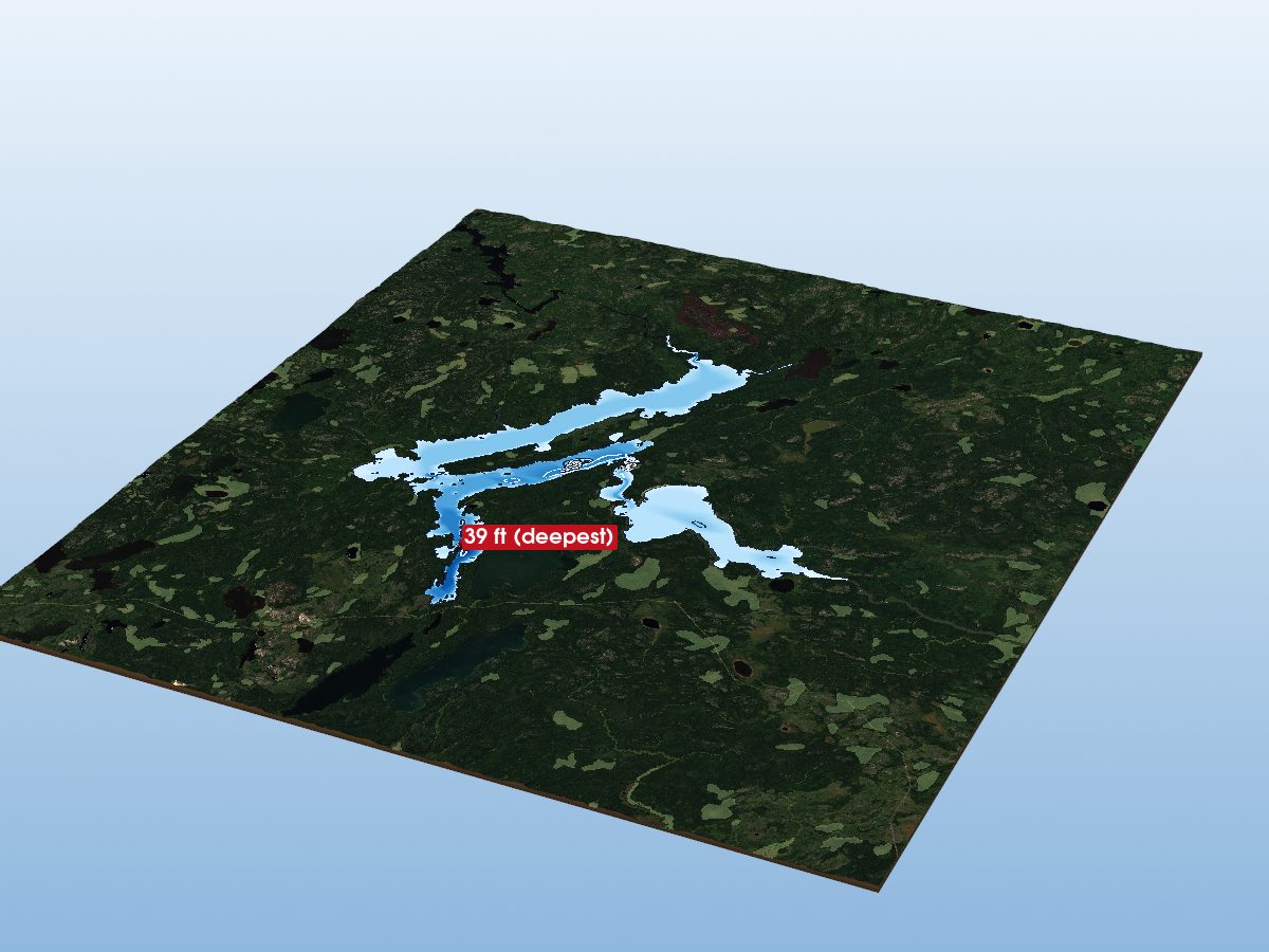 Depth map of Favourable Lake