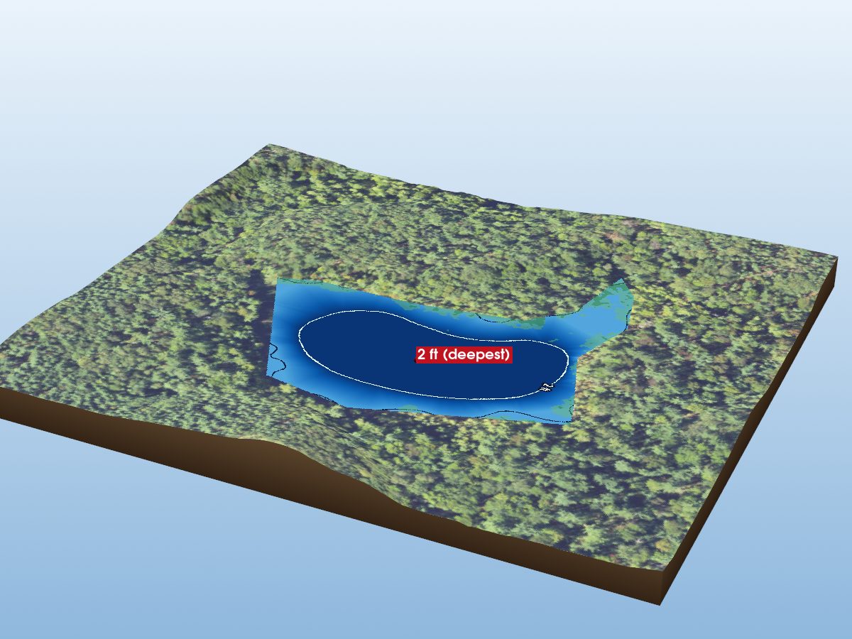 Depth map of Feeder Lake