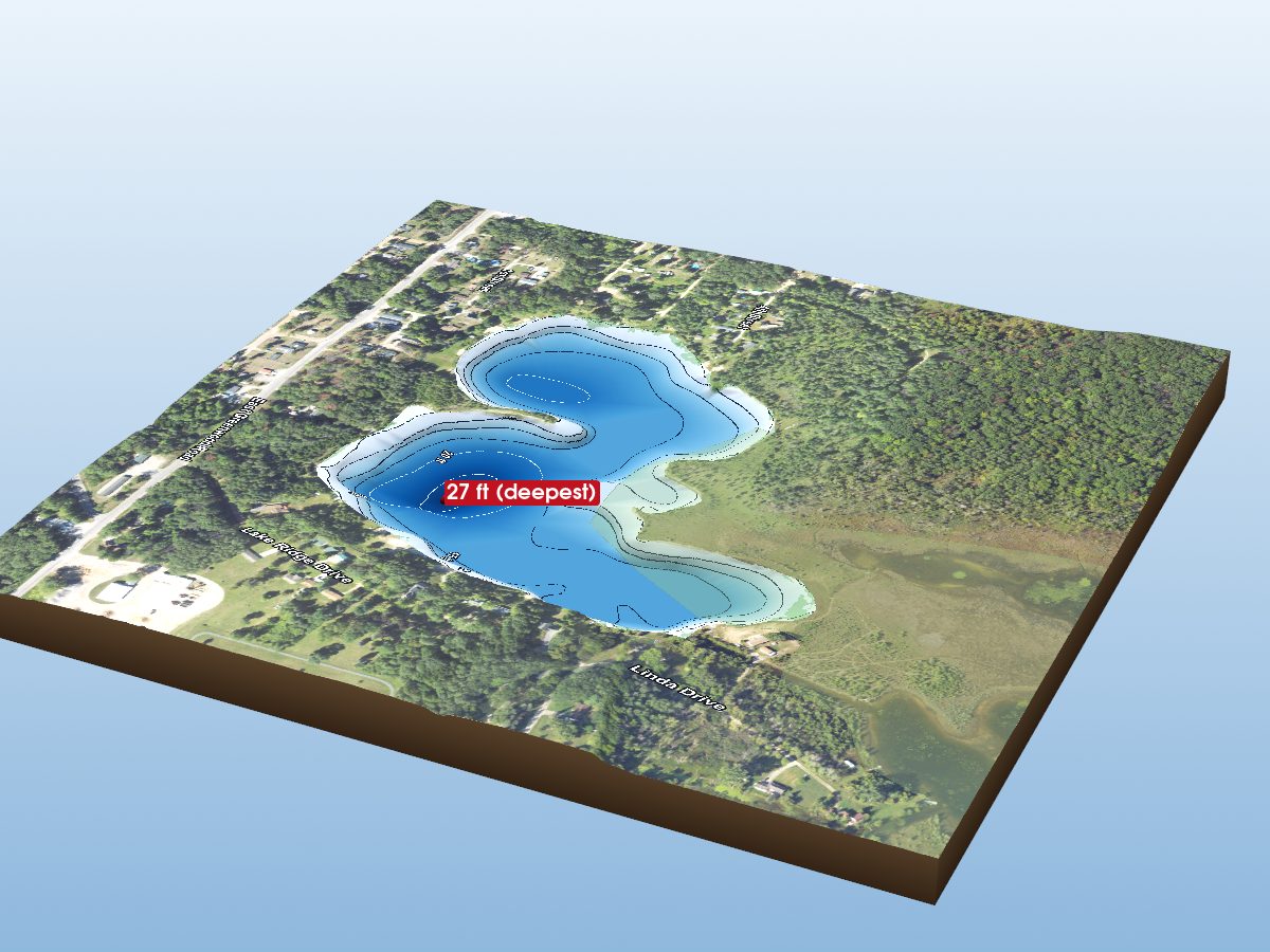 Depth map of Feeding Ground Lake