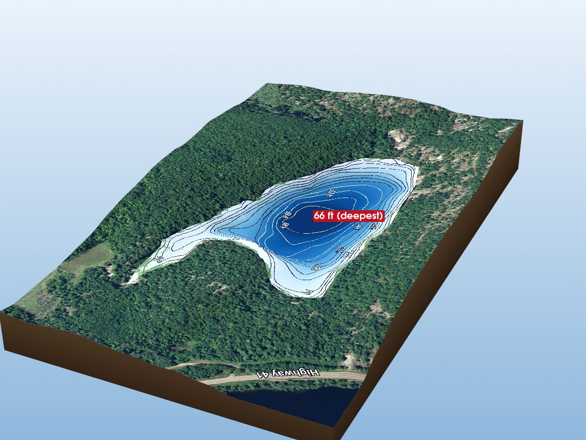 Depth map of Feeny Lake