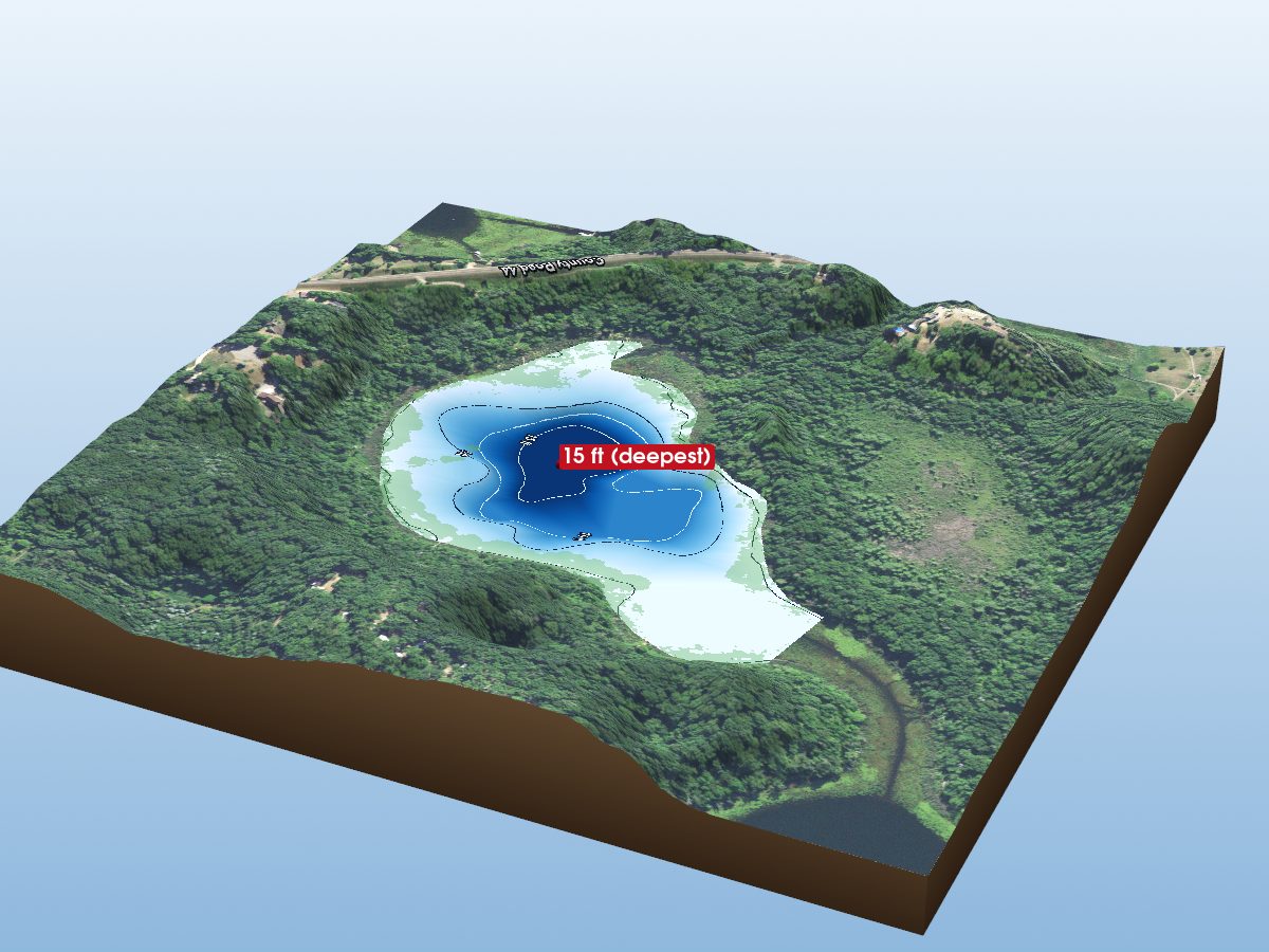 Depth map of Feldges Lake