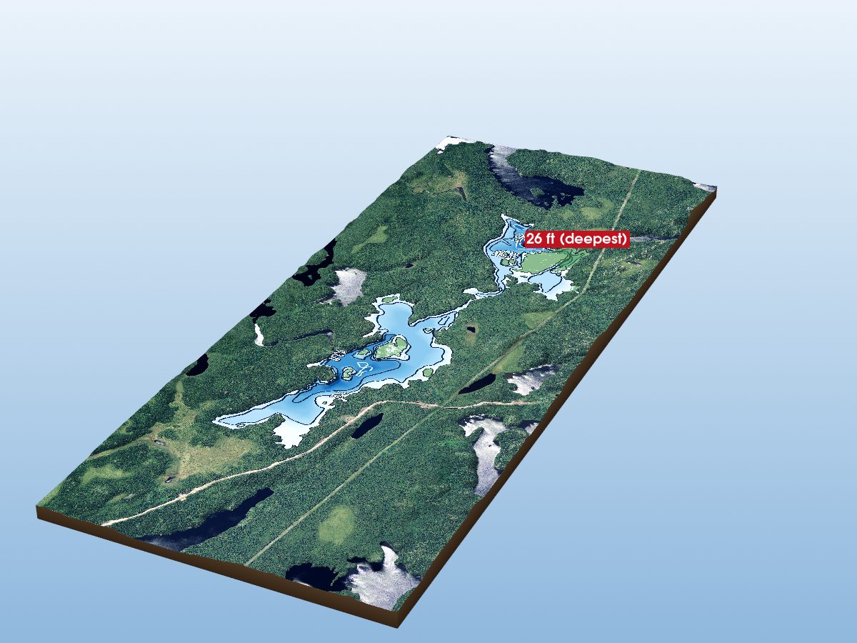 Depth map of Ferdinand Lake