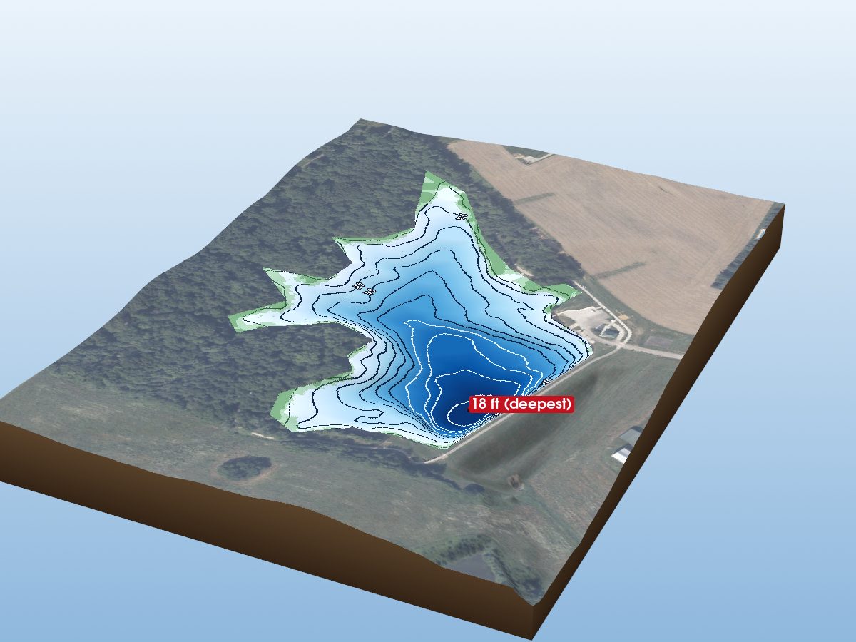Depth map of Ferdinand Old Lake