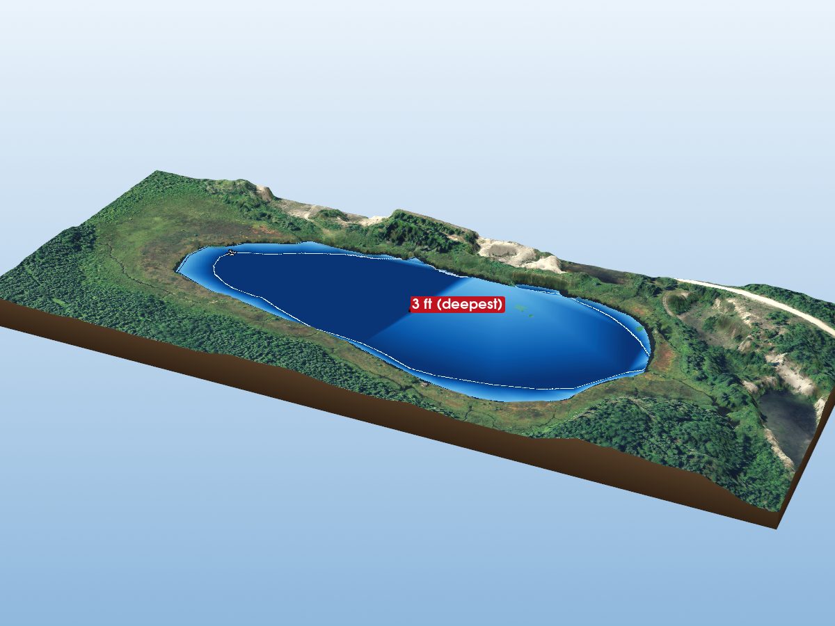 Depth map of Fergus Gravel Pit Lake 7