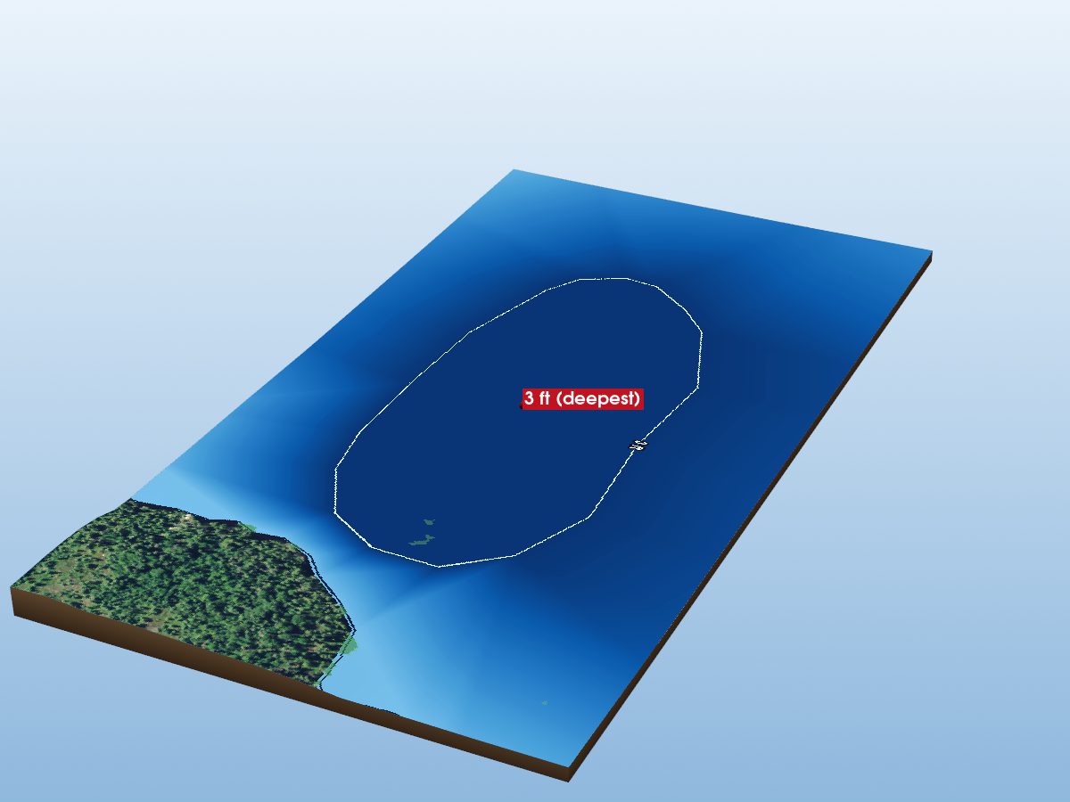 Depth map of Fergus Lake