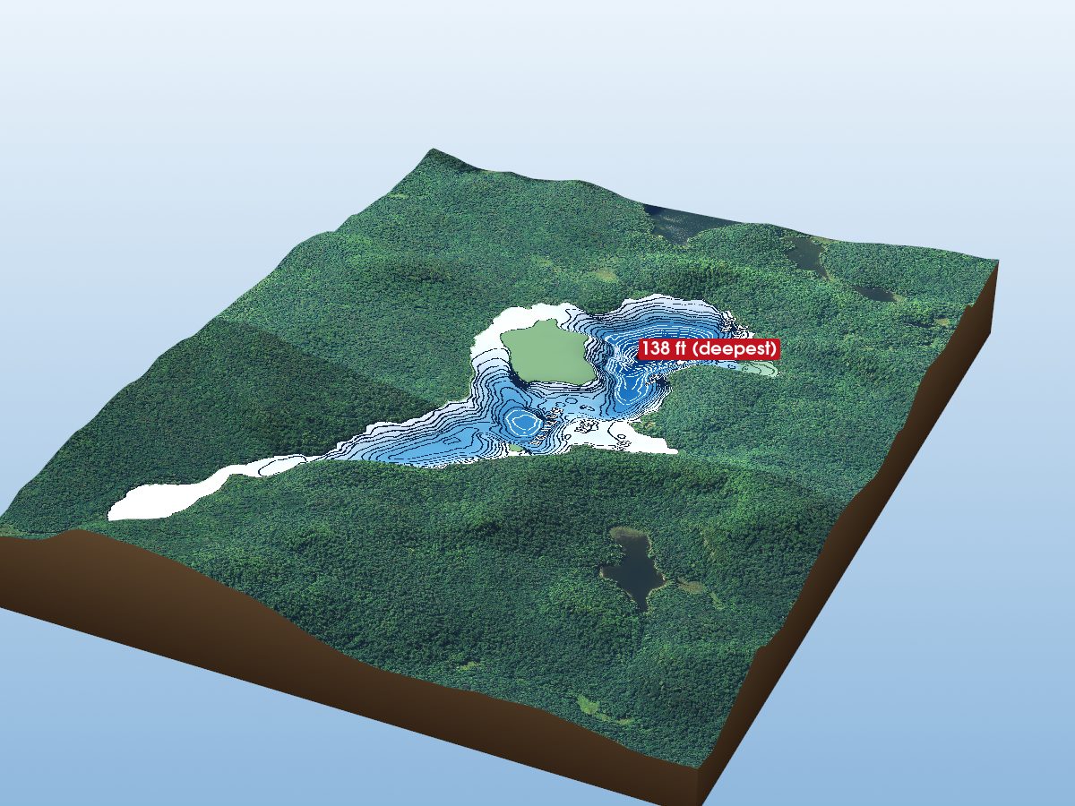 Depth map of Fern Lake