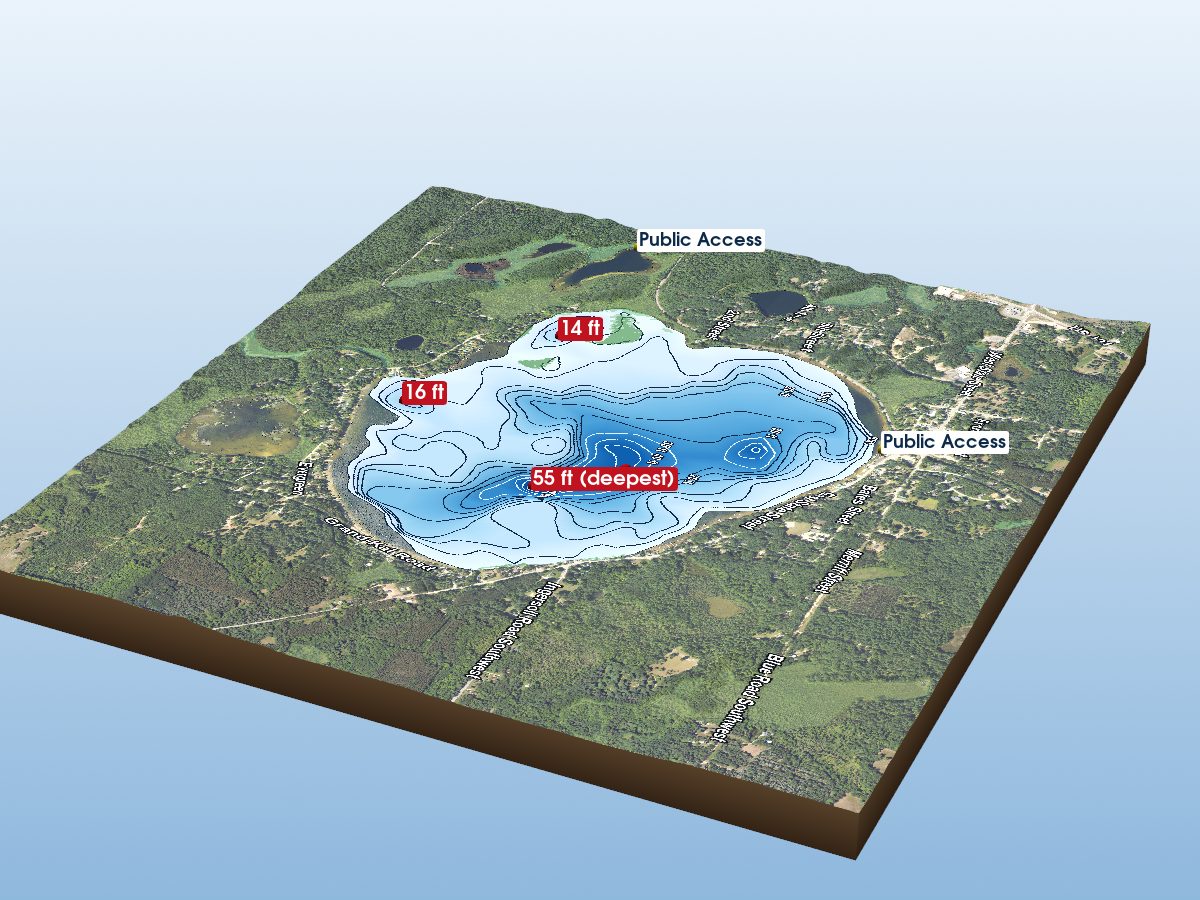Depth map of Fife Lake