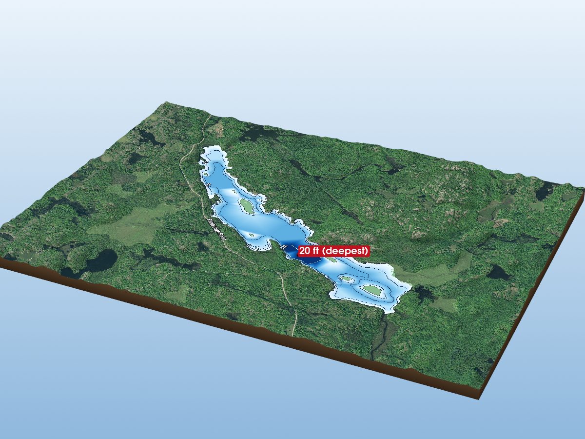 Depth map of Fifth Depot Lake