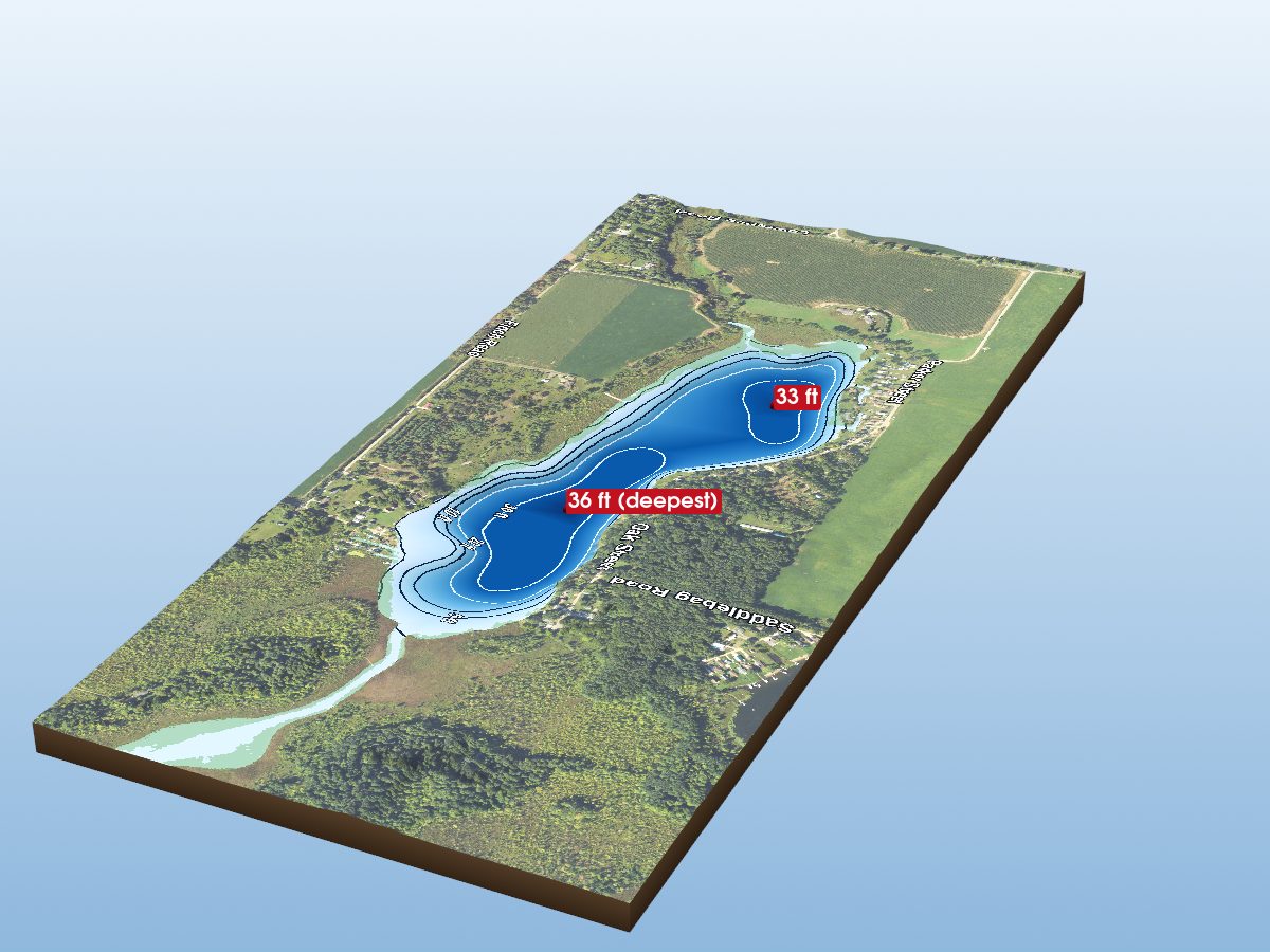 Depth map of Finch Lake