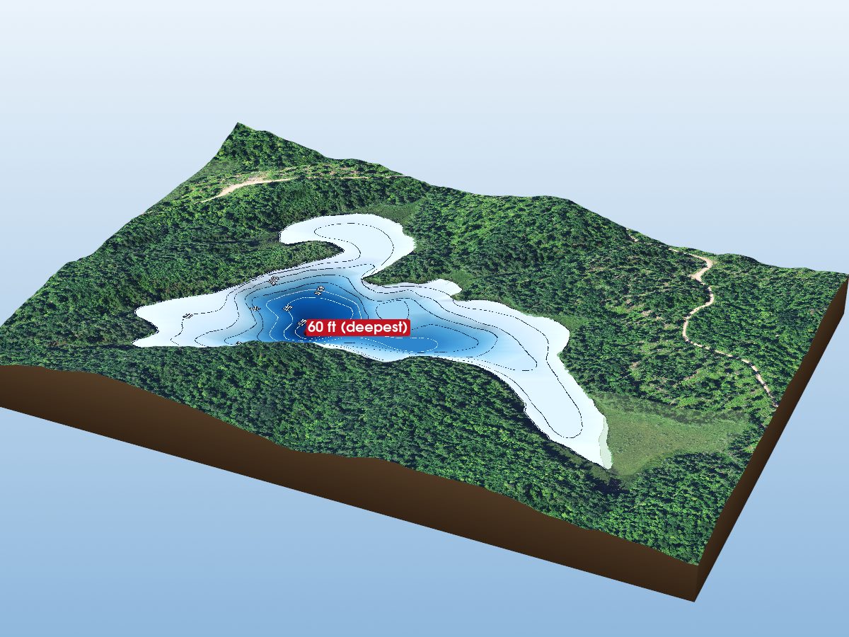 Depth map of Findlay Lake
