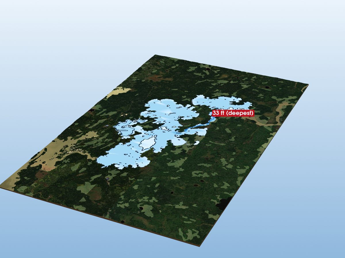 Depth map of Finger Lake