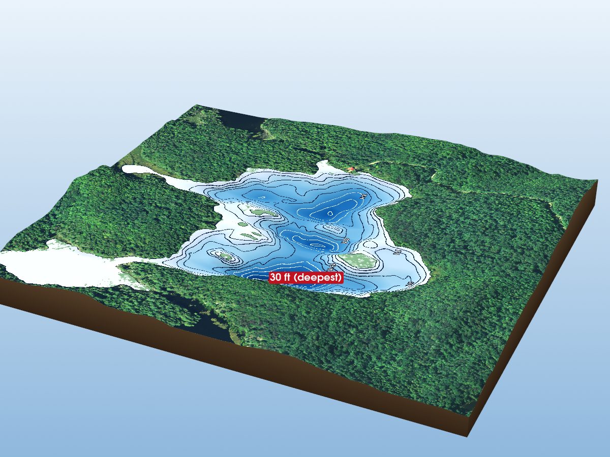 Depth map of Finn Lake