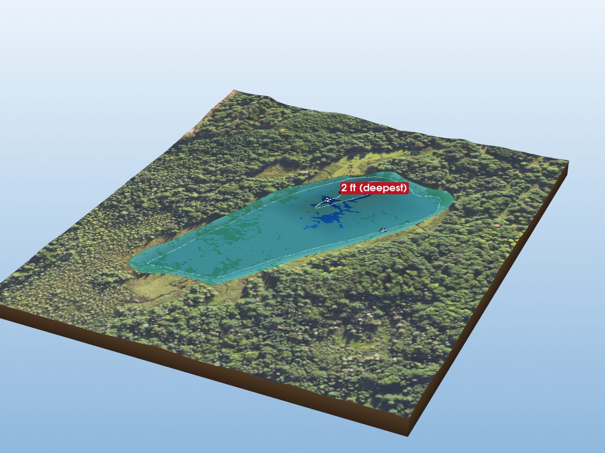 Depth map of Finn Lake