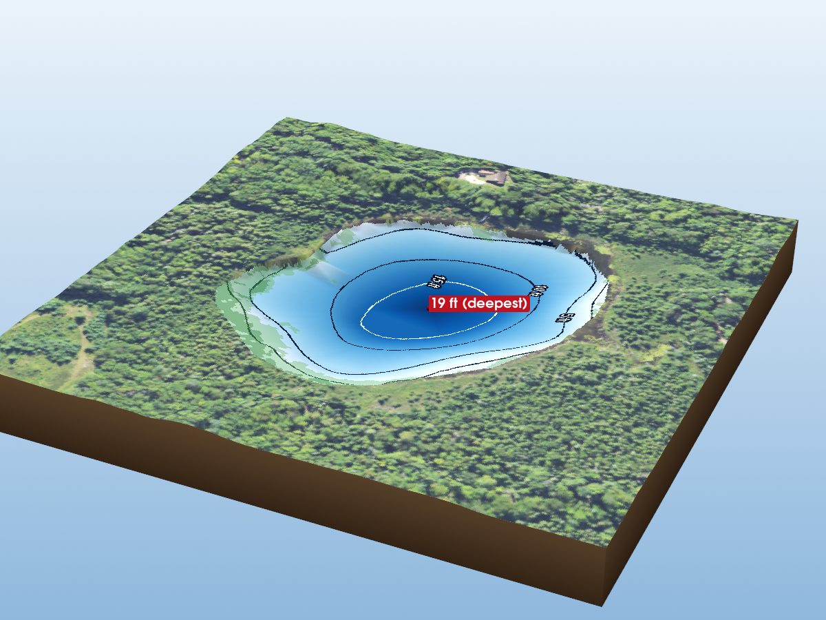 Depth map of First Lake
