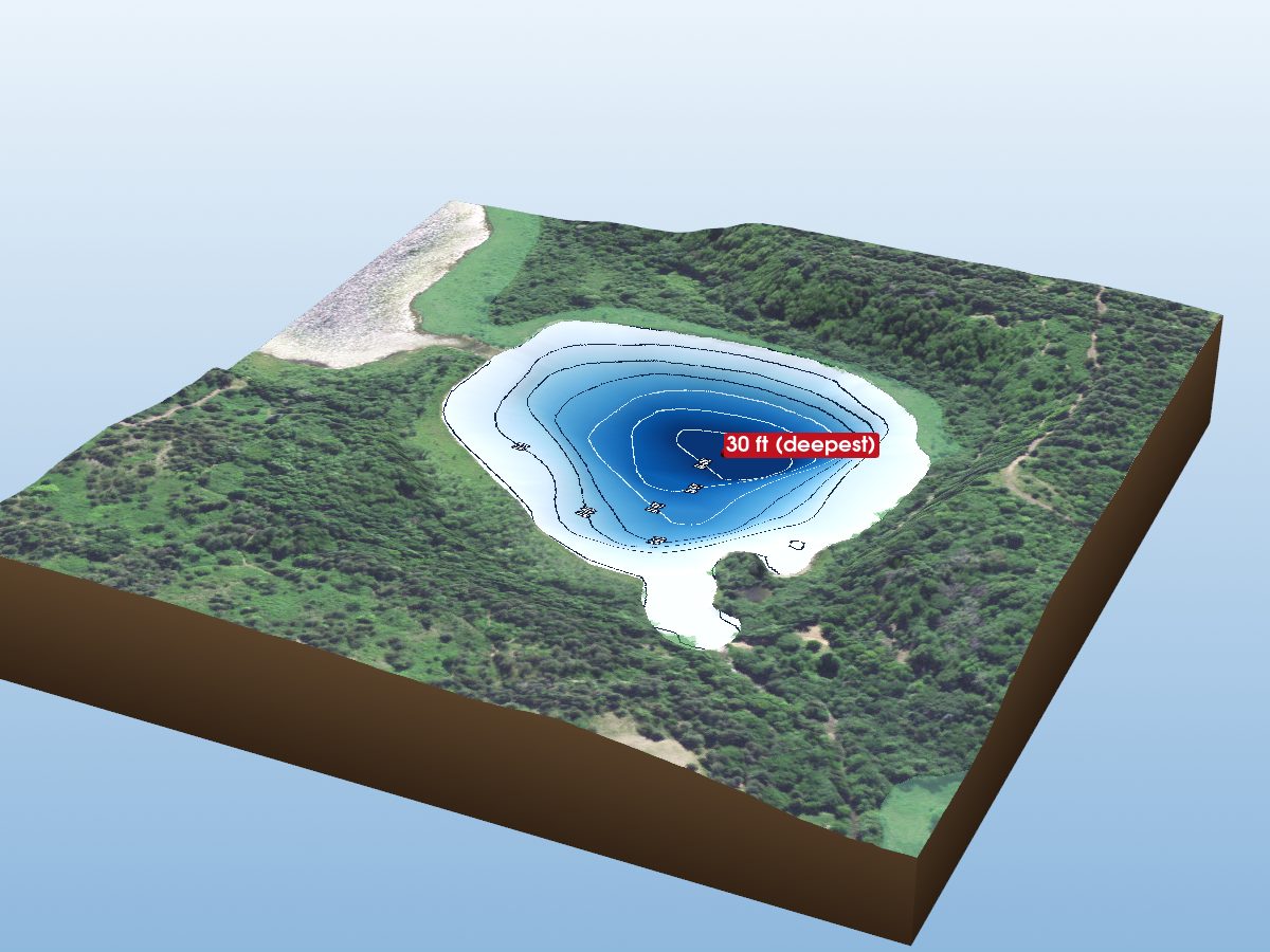 Depth map of First Lake