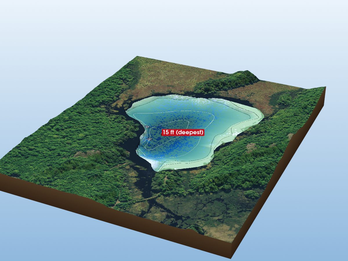 Depth map of Fischer Lake