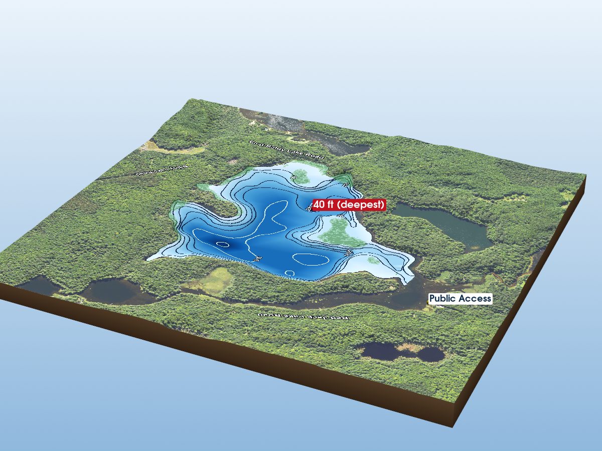 Depth map of Fish Lake
