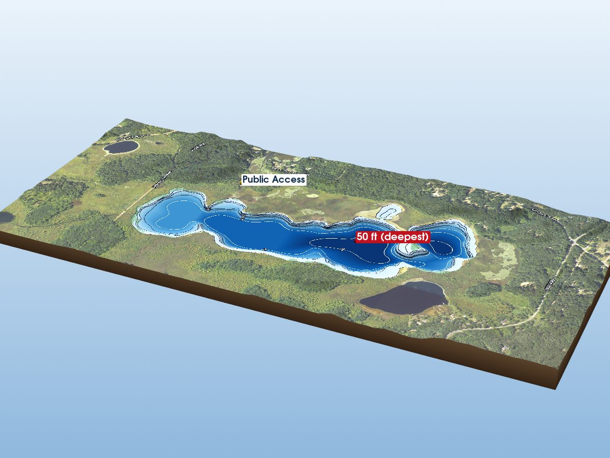Depth map of Fish Lake
