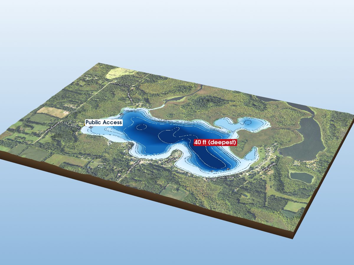Depth map of Fish Lake