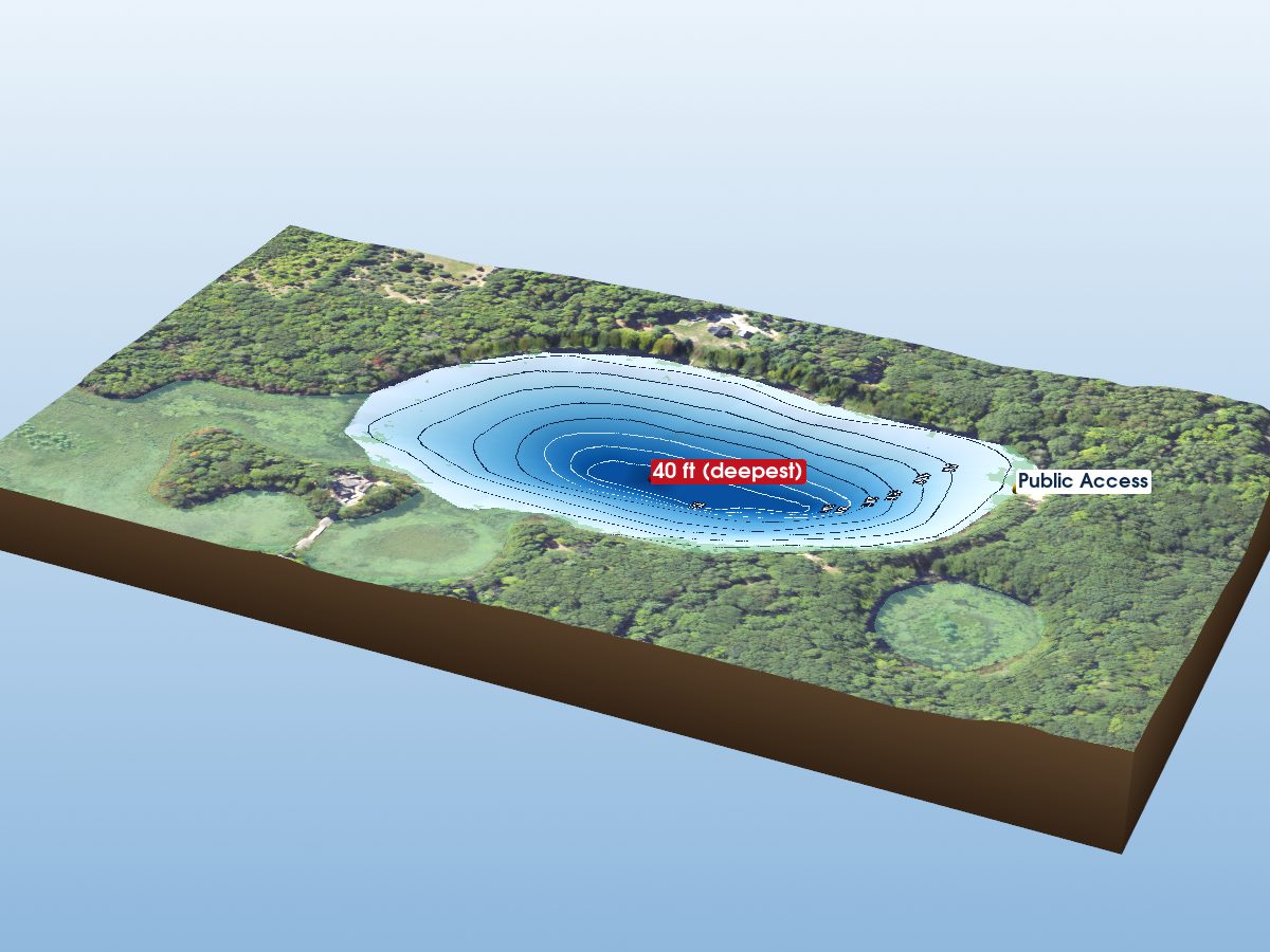 Depth map of Fish Lake