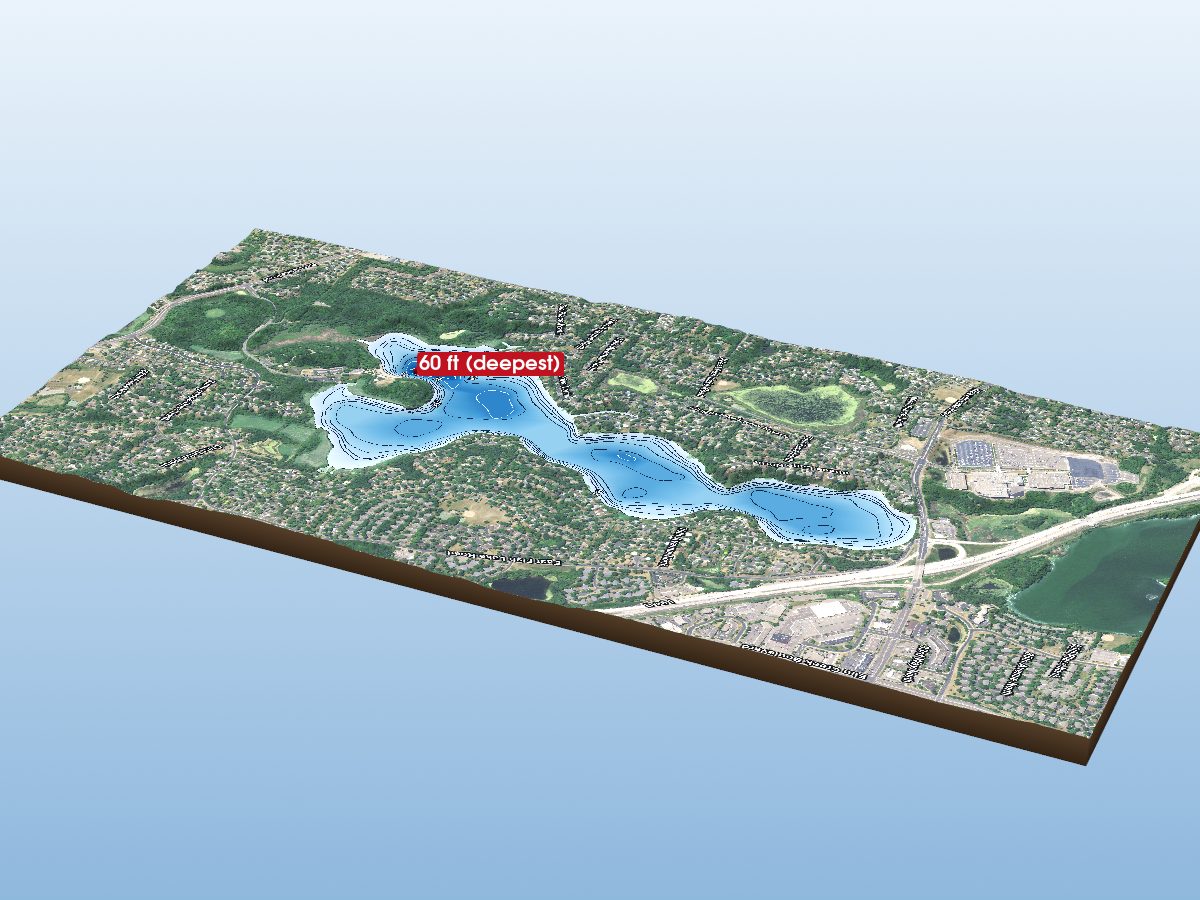 Depth map of Fish Lake
