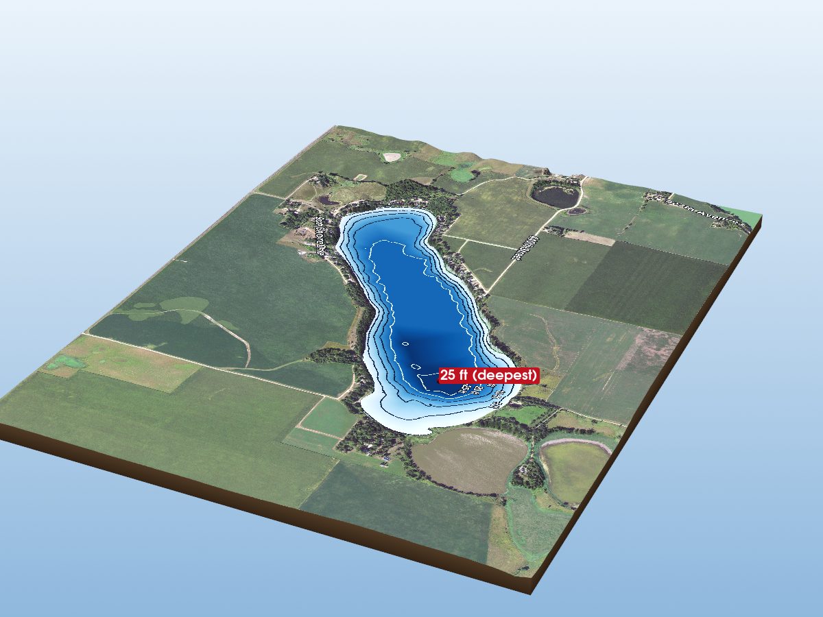 Depth map of Fish Lake