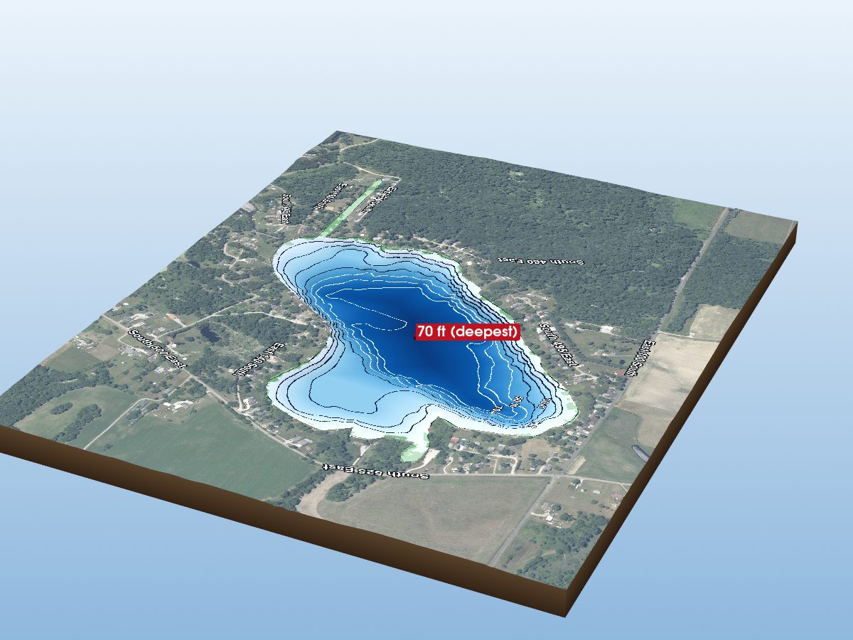 Depth map of Fish Lake