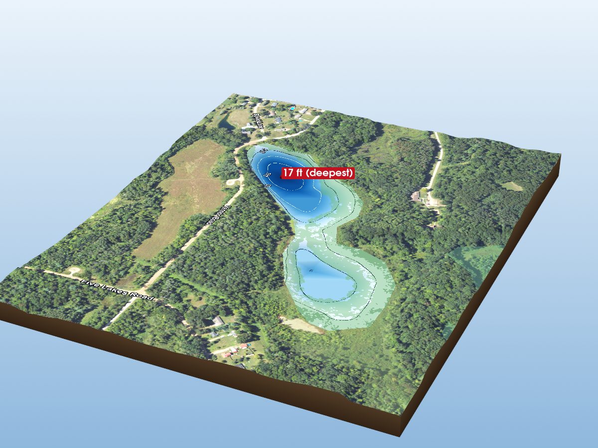 Depth map of Fish Lake