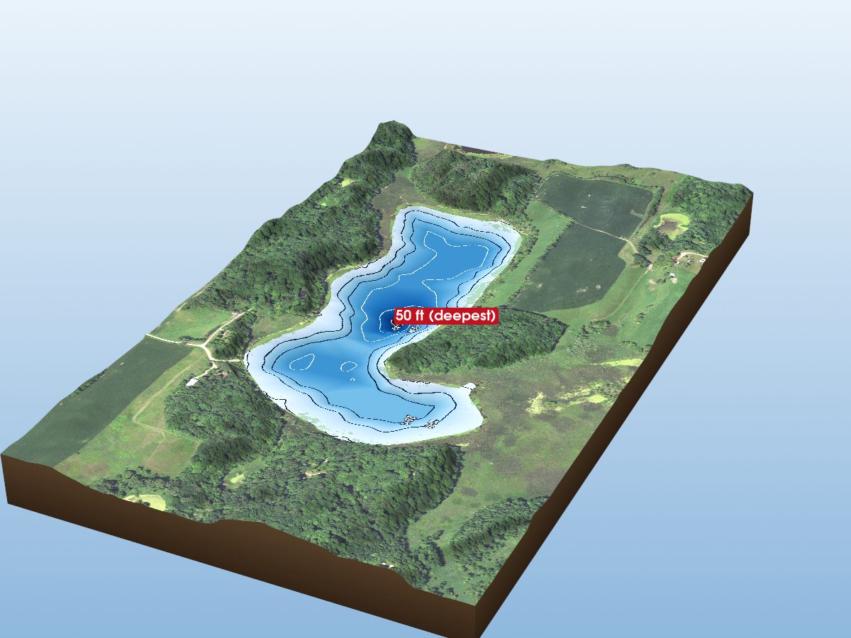 Depth map of Fish Lake