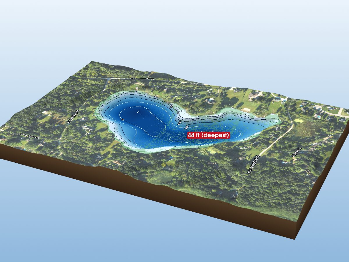 Depth map of Fish Lake