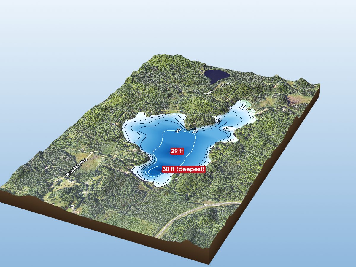 Depth map of Fish Lake