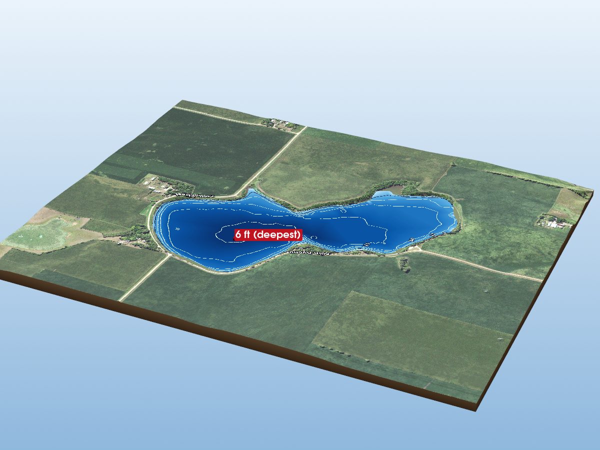 Depth map of Fish Lake