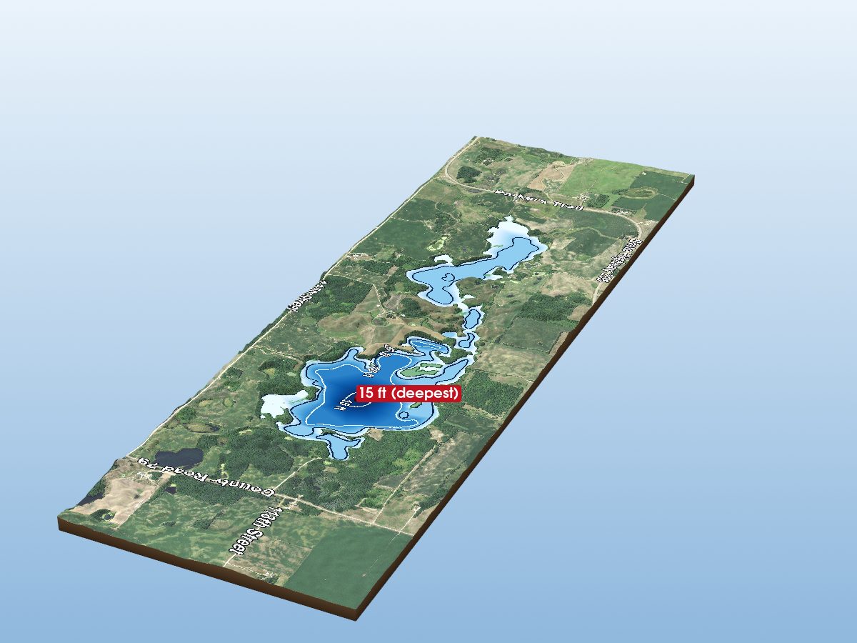 Depth map of Fish Lake