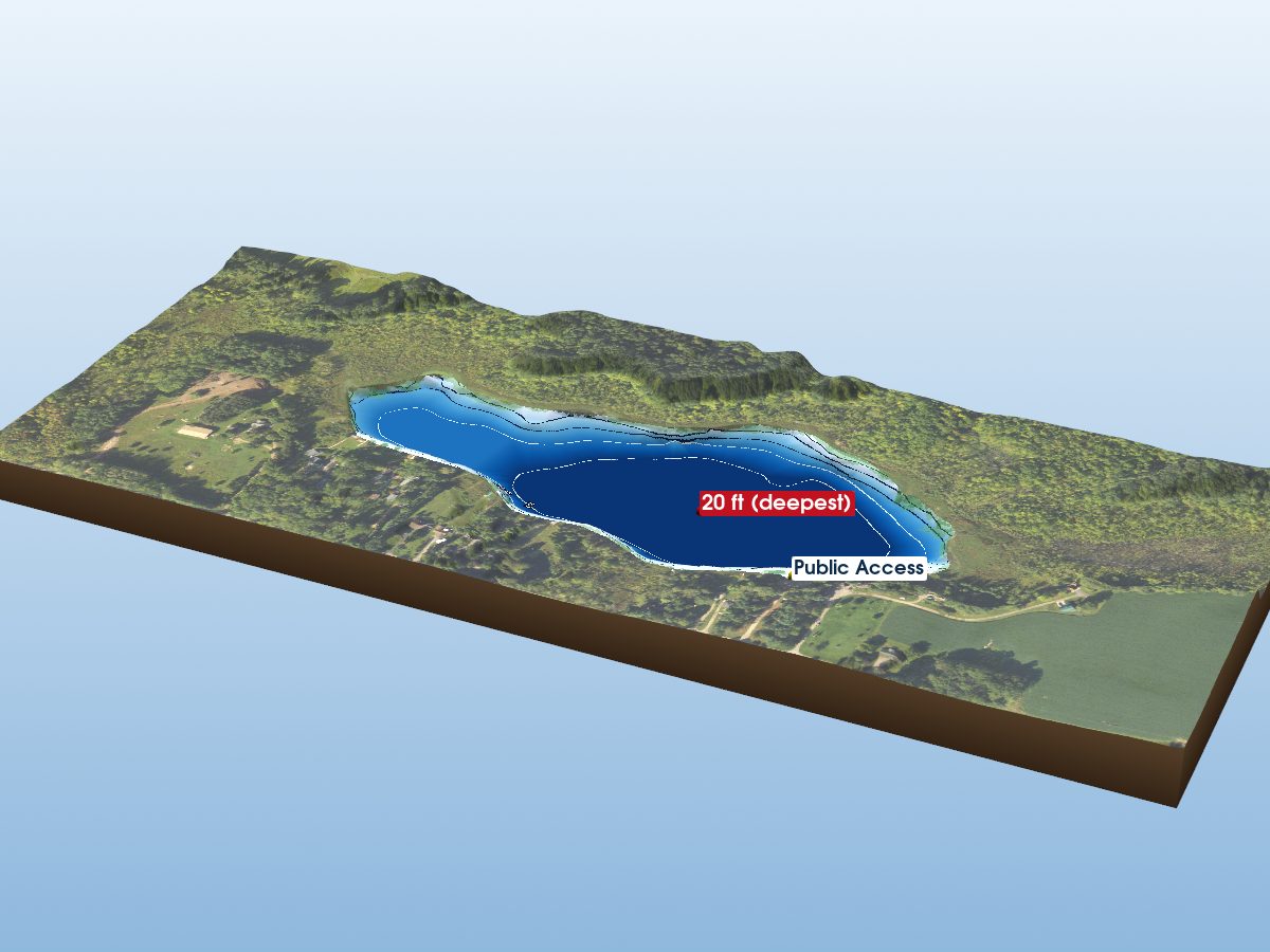 Depth map of Fish Lake