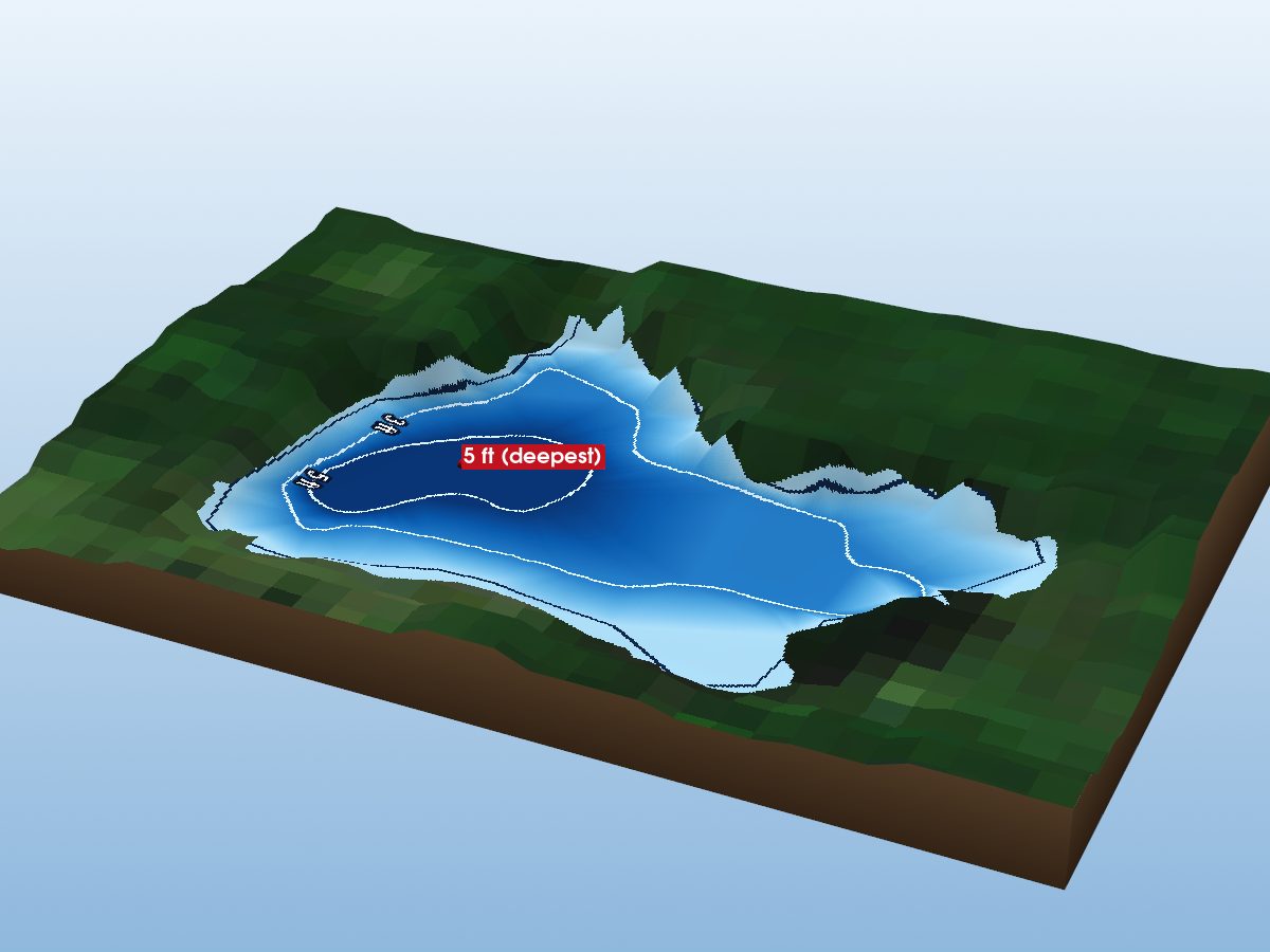 Depth map of Fiss Pond