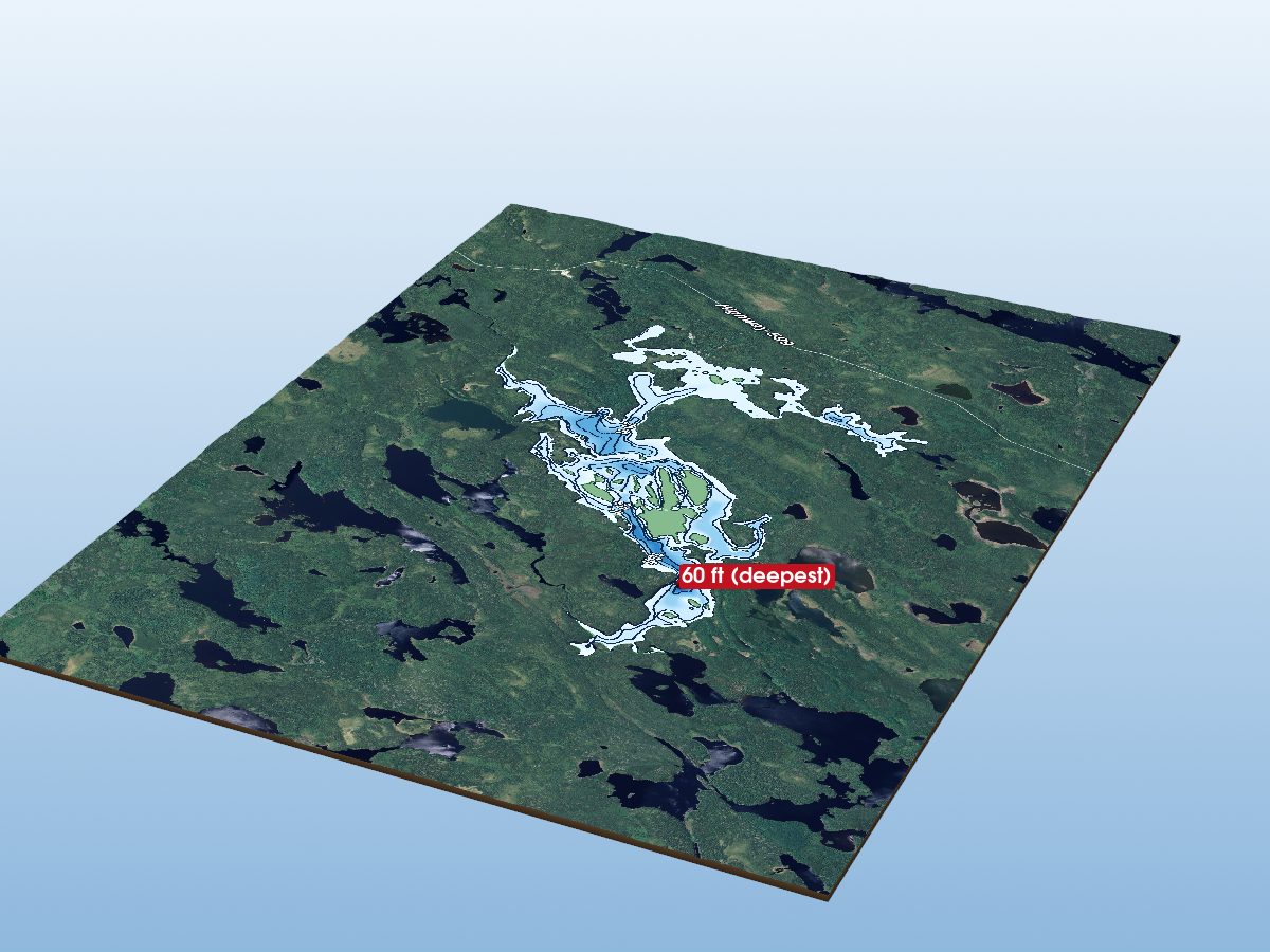 Depth map of Fitchie Lake
