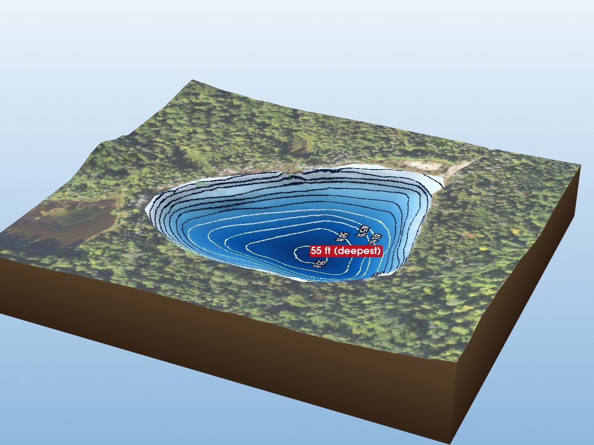 Depth map of Fitzek Lake