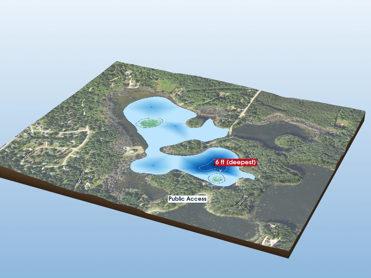 Depth map of Five Lakes (South)