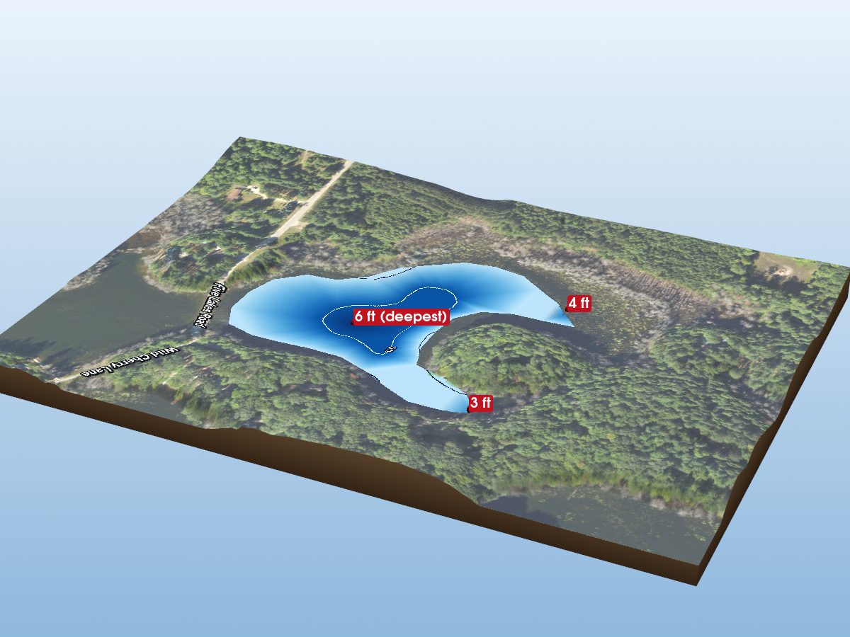 Depth map of Five Lakes (West)