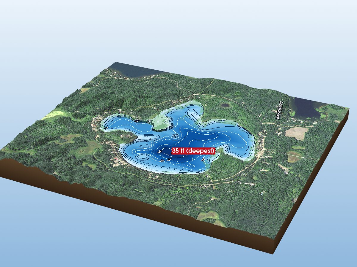 Depth map of Five Point Lake