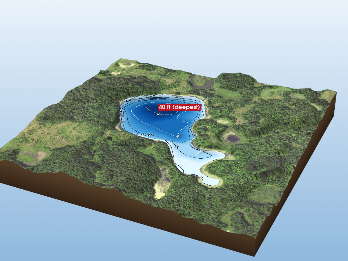 Depth map of Fladmark Lake