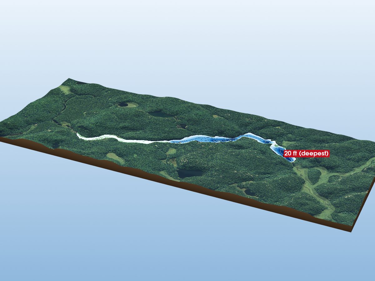Depth map of Flag Lake